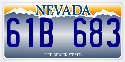 NV license plate 61B683