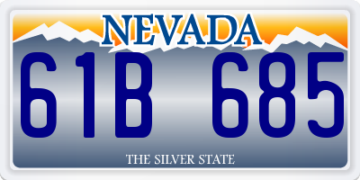 NV license plate 61B685