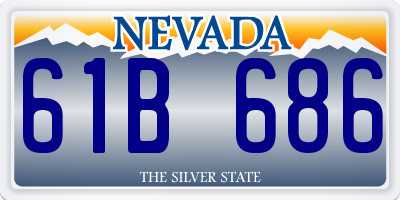 NV license plate 61B686