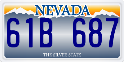 NV license plate 61B687