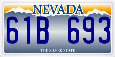 NV license plate 61B693