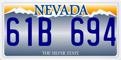 NV license plate 61B694