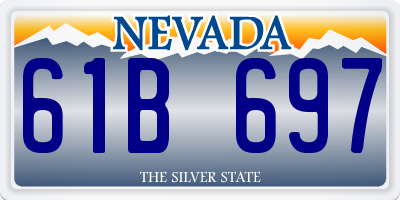 NV license plate 61B697