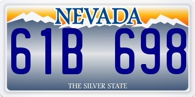 NV license plate 61B698