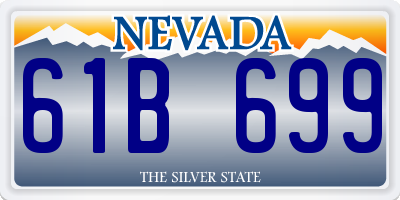 NV license plate 61B699