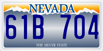 NV license plate 61B704