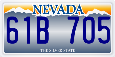 NV license plate 61B705