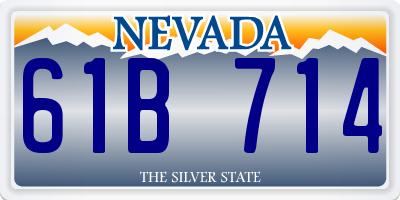 NV license plate 61B714