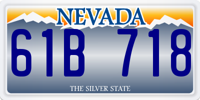 NV license plate 61B718