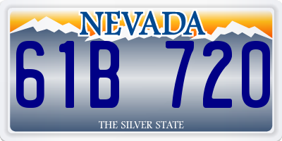 NV license plate 61B720