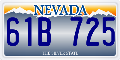 NV license plate 61B725