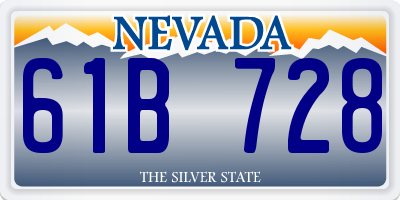 NV license plate 61B728