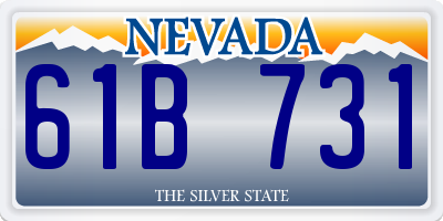 NV license plate 61B731