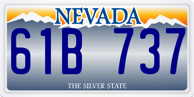 NV license plate 61B737