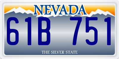 NV license plate 61B751