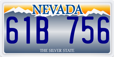 NV license plate 61B756
