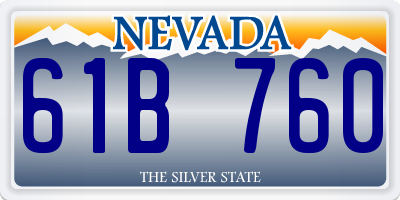 NV license plate 61B760