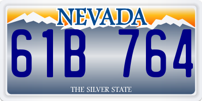 NV license plate 61B764