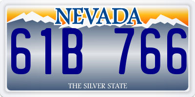 NV license plate 61B766