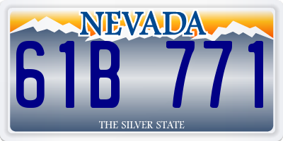 NV license plate 61B771