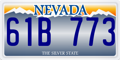 NV license plate 61B773