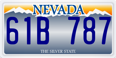 NV license plate 61B787