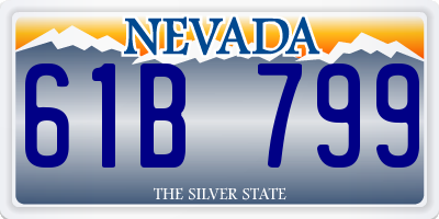NV license plate 61B799