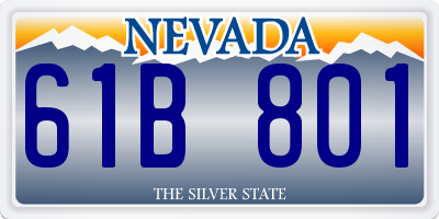 NV license plate 61B801