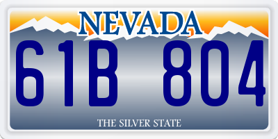 NV license plate 61B804