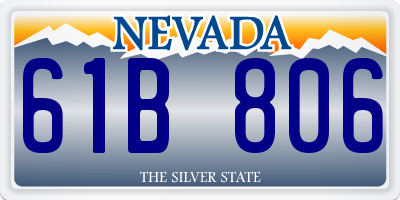NV license plate 61B806