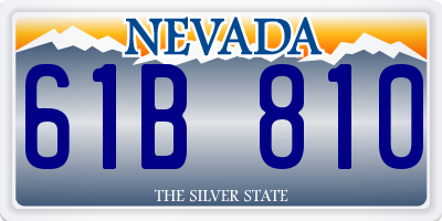 NV license plate 61B810