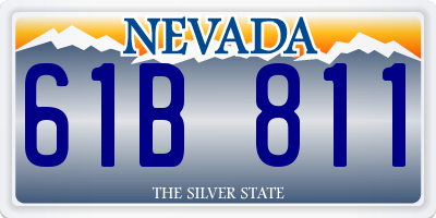 NV license plate 61B811