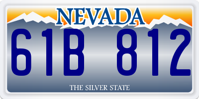 NV license plate 61B812