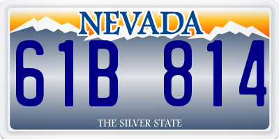 NV license plate 61B814