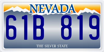 NV license plate 61B819