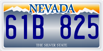 NV license plate 61B825