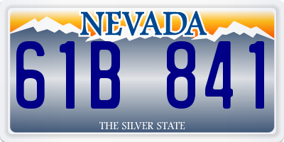 NV license plate 61B841