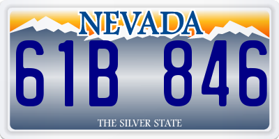 NV license plate 61B846