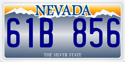 NV license plate 61B856