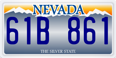 NV license plate 61B861