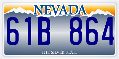 NV license plate 61B864