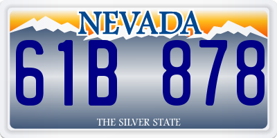 NV license plate 61B878