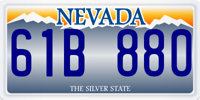 NV license plate 61B880