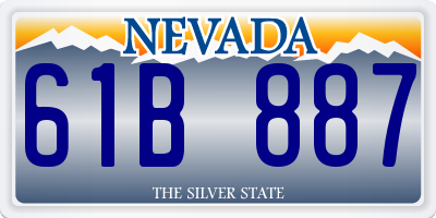 NV license plate 61B887