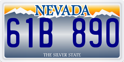 NV license plate 61B890