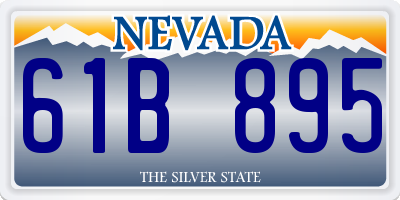 NV license plate 61B895