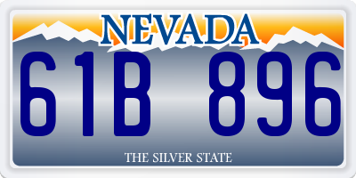 NV license plate 61B896
