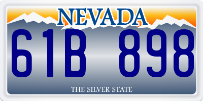 NV license plate 61B898