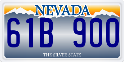 NV license plate 61B900