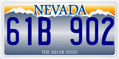 NV license plate 61B902